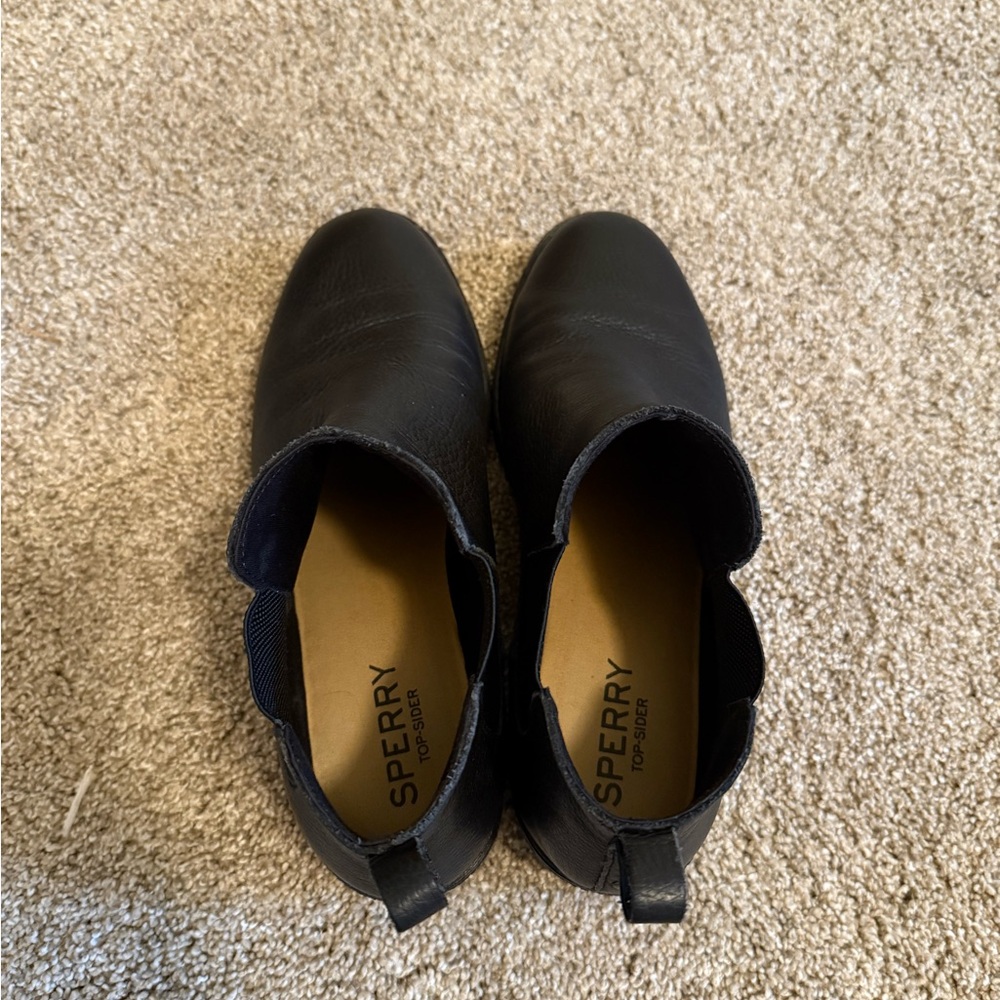 Sperry Black Leather Chelsea Booties - Picture 5 of 6